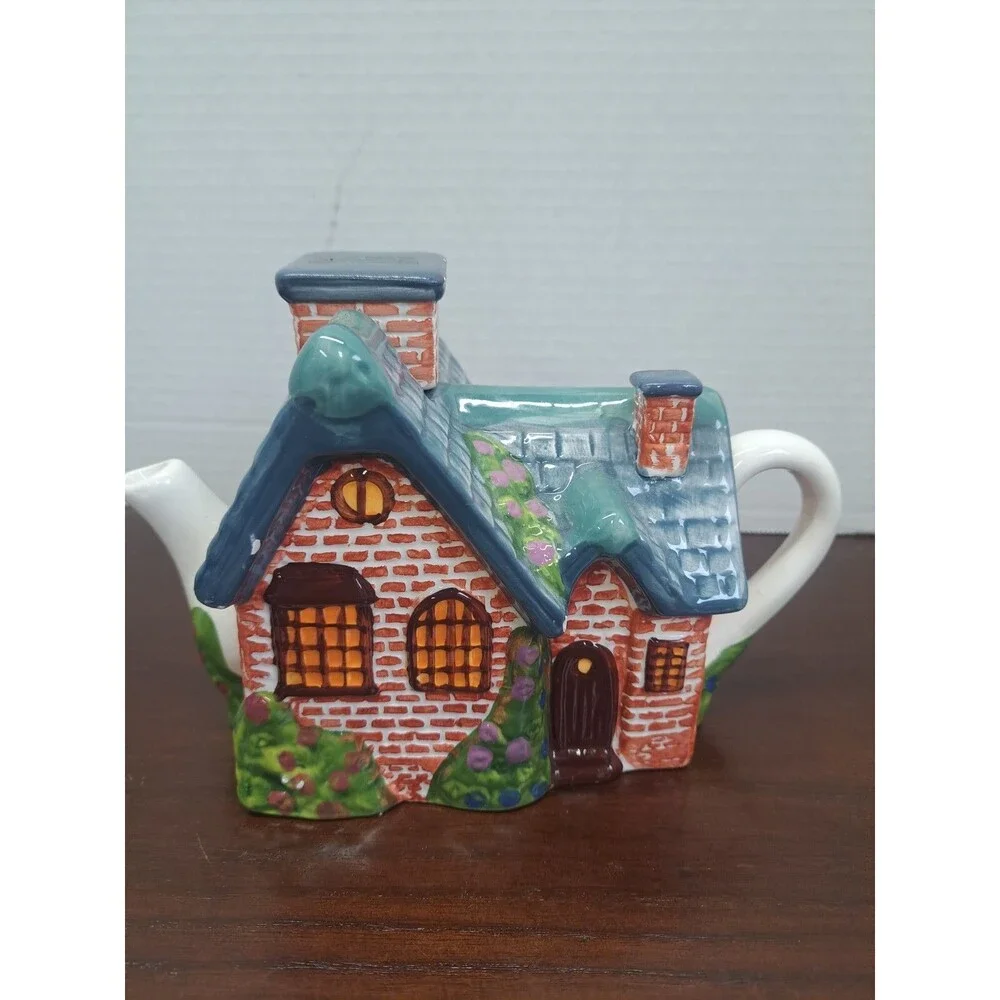 Thomas Kincaid Red Brick Cottage Teapot